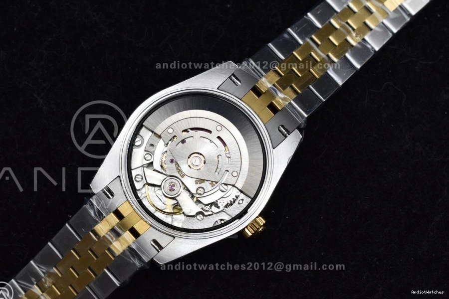 GSF on 278273 Steel DateJust 316L Stick Black Ladies Dial Markers Soft 31 Bracelet 561 YG President 1123